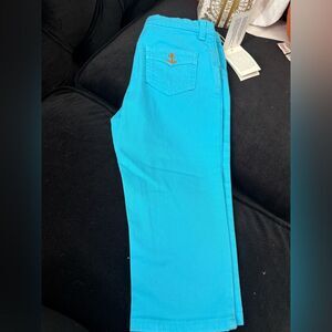 Brand new Gucci kids Turquoise Pants with Logo Button